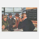  zaken, mensen bij Luchtvaartteller Inpakpapier Vel (Voorkant 3)