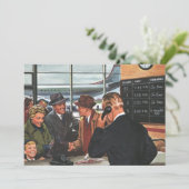  zaken, mensen bij Luchtvaartteller Kaart (Staand voorkant)