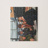  zaken, mensen bij Luchtvaartteller Legpuzzel (Verticaal)