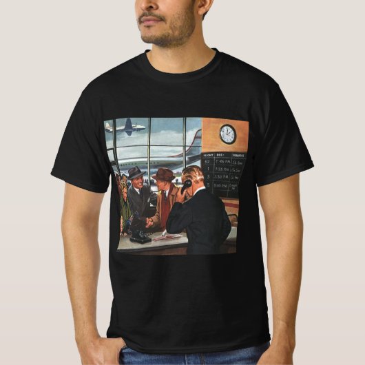  zaken, mensen bij Luchtvaartteller T-shirt (Voorkant)