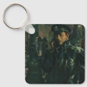  zaken, politieman op noodtelefoon sleutelhanger (Voorkant)