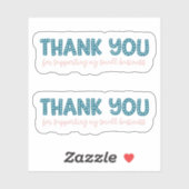 Zaken Stickers Bedankt Cute Modern (Vel)
