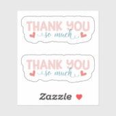 Zaken Stickers Bedankt Cute Modern (Vel)