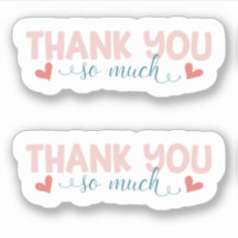 Zaken Stickers Bedankt Cute Modern