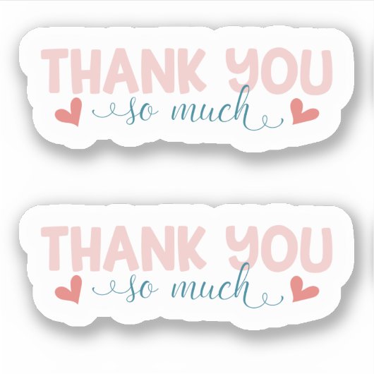 Zaken Stickers Bedankt Cute Modern (Voorkant)