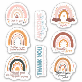 Zaken Stickers Kleine Bedrijven Cute Regenboog Bed
