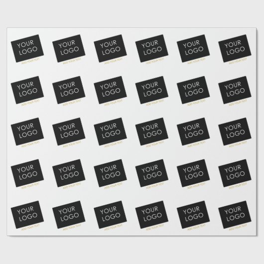  Zaken toevoegen Logo Matig Wit Cadeaupapier (Vlak)