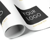  Zaken toevoegen Logo Matig Wit Cadeaupapier (Rol Hoek)