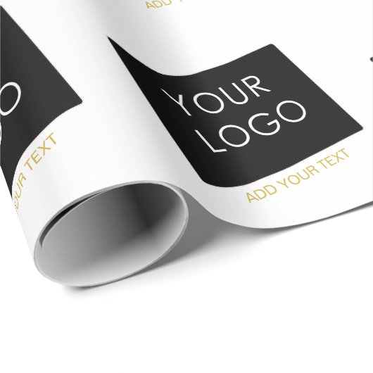  Zaken toevoegen Logo Matig Wit Cadeaupapier (Rol Hoek)