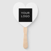 Zaken toevoegen Logo Matig Wit Handwaaier (Voorkant)