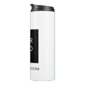 Zaken toevoegen Logo Matig Wit Thermosbeker (Geroteerd rechts)