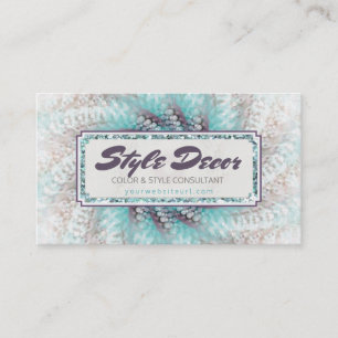 Zaken   van de adviseur Paarse Abstracte Werveling Visitekaartje