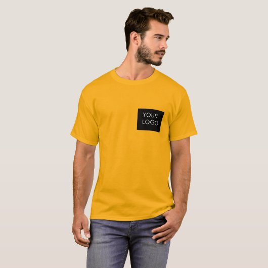 Zaken voegen Logo Moderne Sinaasappel toe T-shirt (Voorkant volledig)
