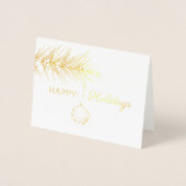 Zakenarbeider kerstboomvakantie folie kaarten (Voorkant)