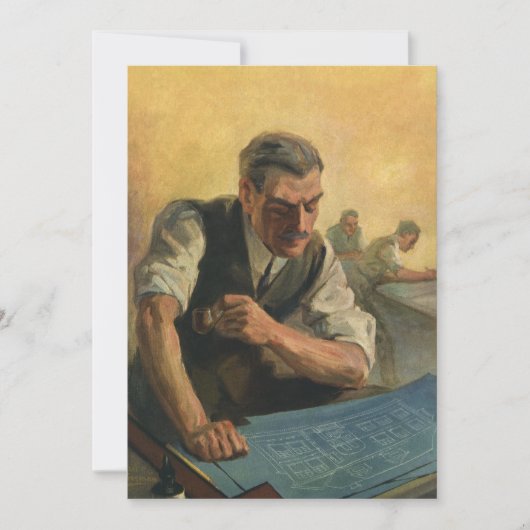 zakenarchitect en bouwblauwdrukken (Voorkant)