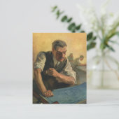  zakenarchitect en bouwblauwdrukken briefkaart (Staand voorkant)