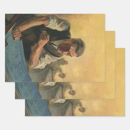 zakenarchitect en bouwblauwdrukken inpakpapier vel (Set)