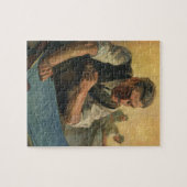  zakenarchitect en bouwblauwdrukken legpuzzel (Horizontaal)