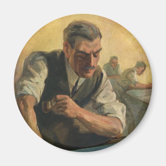  zakenarchitect en bouwblauwdrukken magneet (Voorkant)