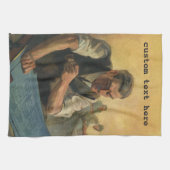 zakenarchitect en bouwblauwdrukken theedoek (Horizontaal)