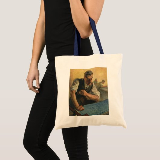  zakenarchitect en bouwblauwdrukken tote bag (Voorkant (product))