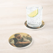  zakenarchitect en bouwblauwdrukken zandsteen onderzetter (Zijkant)