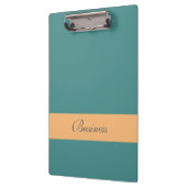 Zakenblauw en groen klembord (Links)
