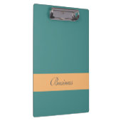 Zakenblauw en groen klembord (Rechts)