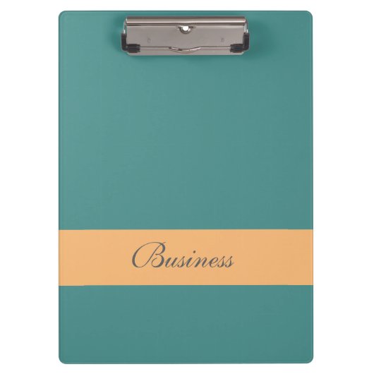 Zakenblauw en groen klembord (Voorkant)