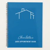 Zakenblauw huis Logo Benoeming Boek Planner (Voorkant)