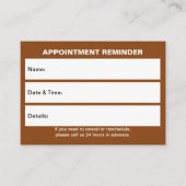 Zakenbruine Benoemingskaart Afsprakenkaartje (Voorkant)