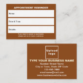 Zakenbruine Benoemingskaart Afsprakenkaartje (Voorkant / Achterkant)
