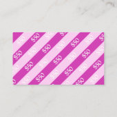 :Zakencadeau voor roze lintboeg $50 cadeaubon Kortingskaartje (Achterkant)