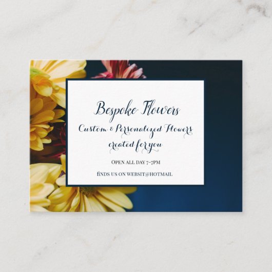 zakendank voor de bloemen bloemen visitekaartje (Voorkant)