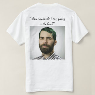zakendoen in de voorpartij achteraan t-shirt