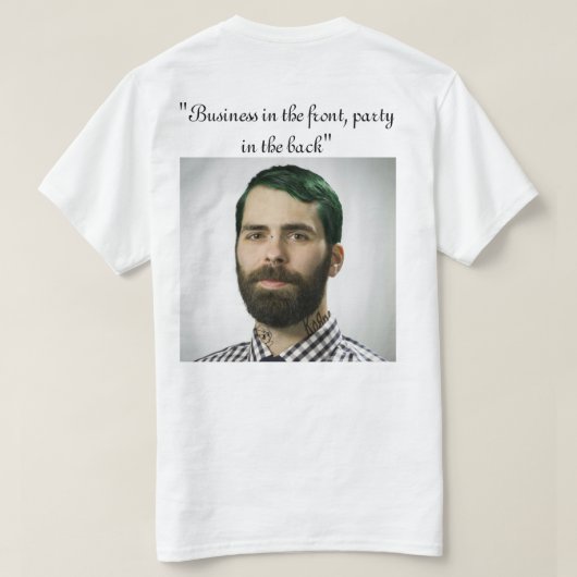 zakendoen in de voorpartij achteraan t-shirt (Design achterkant)