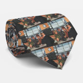 zakendoen, mensen aan het vliegticket Counter Stropdas (Opgerold)