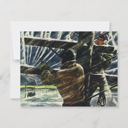 zakenelektricien die in het Storm van de sneeuw w (Voorkant)