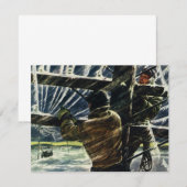 zakenelektricien die in het Storm van de sneeuw w (Voorkant / Achterkant)