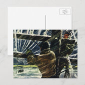  zakenelektricien die in het Storm van de sneeuw w Briefkaart (Voorkant / Achterkant)