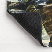  zakenelektricien die in het Storm van de sneeuw w Muismat (Hoek)