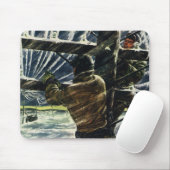  zakenelektricien die in het Storm van de sneeuw w Muismat (Met muis)