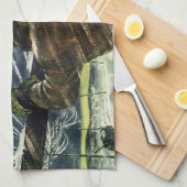  zakenelektricien die in het Storm van de sneeuw w Theedoek (Quarter Fold)