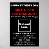 Zakenfolder Vaderdag Zwarte Poster (Voorkant)