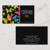 Zakenkaart met levendige vlinders visitekaartje (Voorkant / Achterkant)