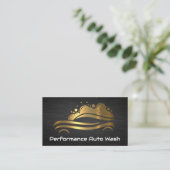 Zakenkaart van Gold Car Auto Wash en Detailing Visitekaartje (Staand voorkant)