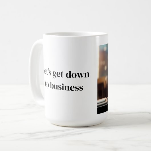 zakenkitten koffiemok (Voorkant links)