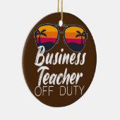 Zakenleraar uit dienst Zonnebril Beach Sunset Keramisch Ornament (Rechts)