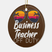 Zakenleraar uit dienst Zonnebril Beach Sunset Keramisch Ornament