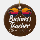 Zakenleraar uit dienst Zonnebril Beach Sunset Keramisch Ornament (Achterkant)